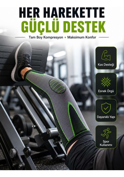 Diz Destekliği Fitness, Koşu Ve Antrenman İçin Kompresyon Dizlik Diğer