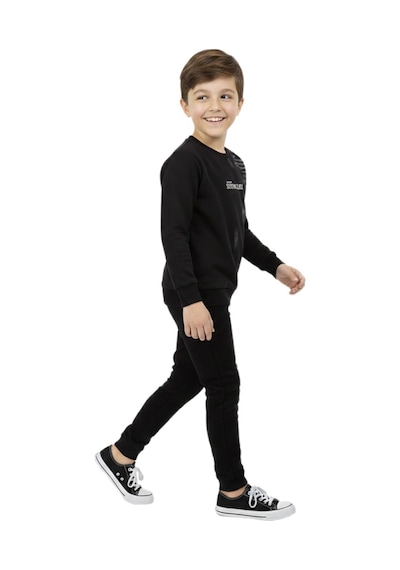 Baglan Erkek Çocuk Önü Baskılı Sweatshirt Bgl-st05245 Siyah