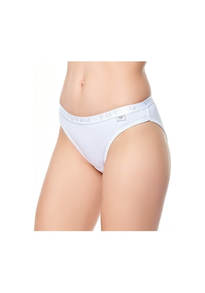 Tutku 12 'li Tutku Yazılı Bayan Bikini Külot Beyaz
