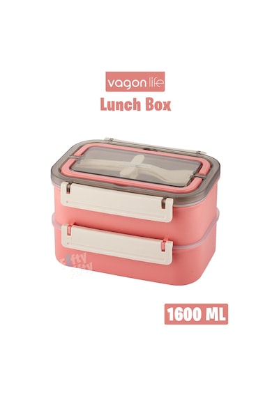 Vagonlife Bento Lunch Box 1600 Ml 2 Kat Sefer Tası Paslanmaz Çelik -fflbox2221
