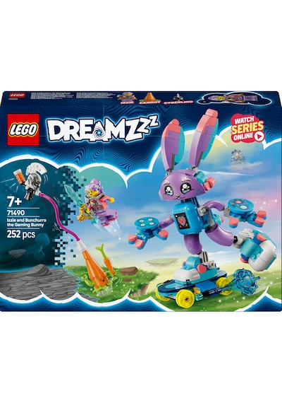 LEGO® DREAMZzz™ Izzie ve Oyun Tavşanı Bunchurro 71490 - 7 Yaş ve Üzeri Çocuklar için Yaratıcı Oyuncak Yapım Seti (252 Parça)