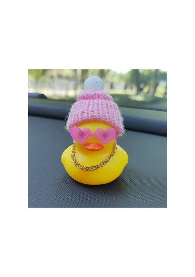 Pembe Bereli Gözlüklü Kolyeli Ördek Torpido İçin Eğlenceli Ve Şık Aksesuar
