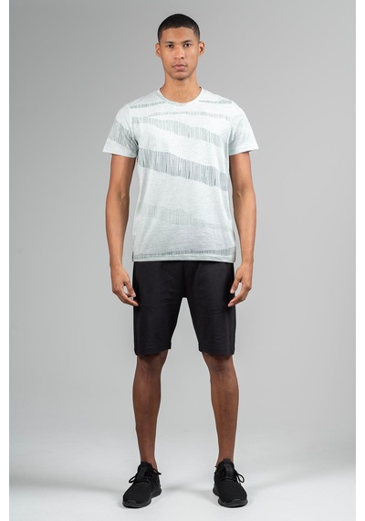 Maraton Regular Erkek Bisiklet Yaka Açıkyeşilmelanj- T-shirt Açıkyeşilmelanj-