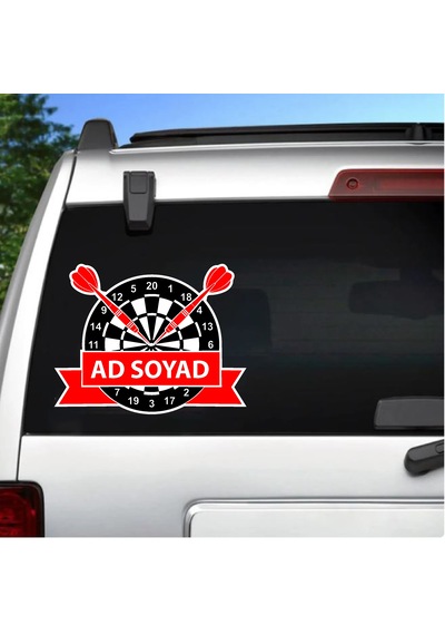 Kişiye Özel Dart Sticker - Yazı Isim Sticker - 00270 50x39 Cm
