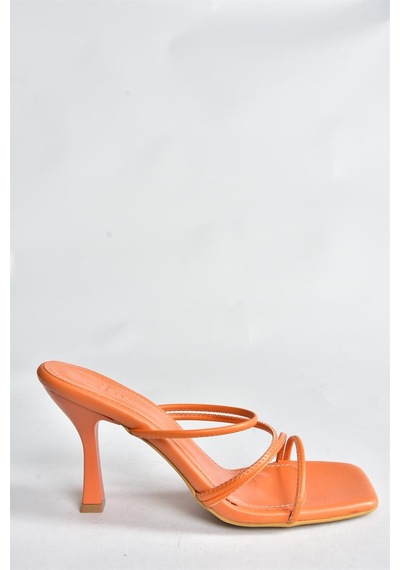 Fox Shoes Turuncu Kalın Topuklu Kadın Ayakkabı P590033909 Turuncu