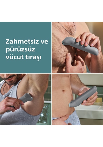 Philips Vücut Bakım 3000 Serisi Duşa Uygun, Hassas Bölge Ve Vücut Tıraş Makinesi - Bg3480/15