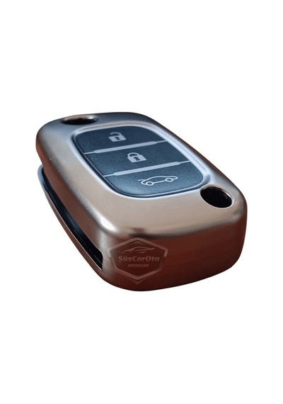 Renault Fluence Megane Clio Kangoo Master Modus Twingo Uyumlu Silikon Anahtar Kılıfı Oto Anahtar Kabı Darbe Emici Anahtarlık Koyu Titan Gri 00 Şüscaroto Aksesuar
