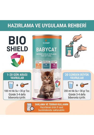 Yavru Ve Anne Kediler İçin Süt Tozu 200 Gr