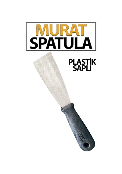 Plastik Saplı Spatula No 4 Ekonomik, Paslanmaz Ağız Genişliği 40 Mm