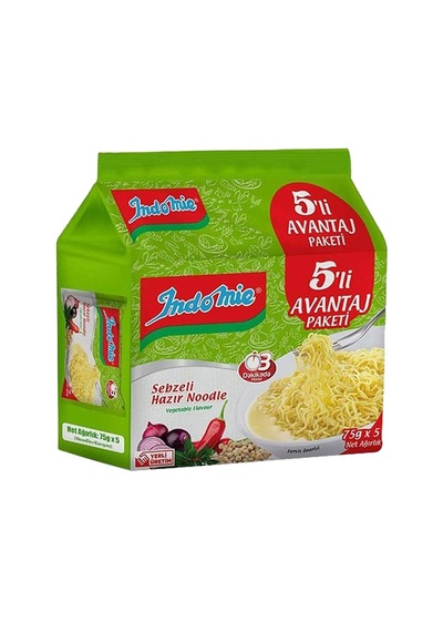 Indomie 5 Li Paket Spesiyal + Sebzeli Hazır Noodle 4 Lü Karma Paket