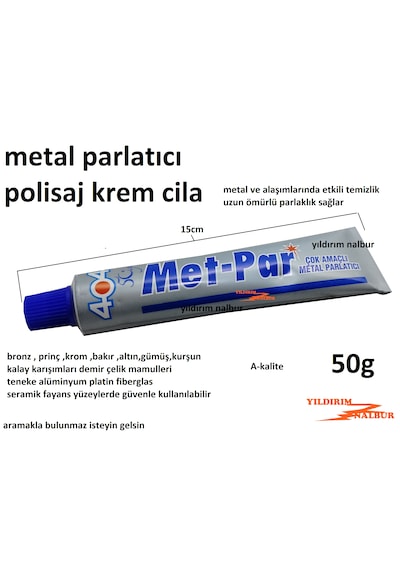 Metal Çelik Gümüş Temizleyici Krem Parlatıcı Fayans Seramik Cila Ocak Temizleyici Leke Sökücü Pasta Tekli