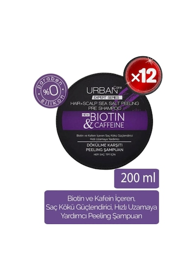 Urban Care Expert Biotin Kafein 12x200 Gr Peeling Şampuan