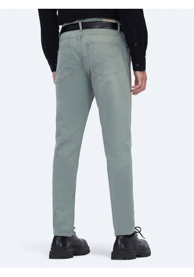 Kip Açık Haki Slim Fit Denim Pamuk Karışımlı Pantolon