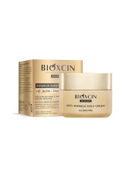 Bioxcin Age Reverse Kırışıklık Karşıtı Altın Krem 50 Ml 24k Altın, İpek Proteini, Pantenol Ve Zeytinyağı İçerikli Cilt Sıkılaştırıcı Ve Nemlendirici