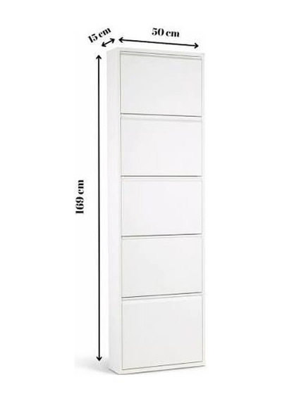 Şahbaz Ayakkabılık Metal Extra 5 Katlı Beyaz 4166