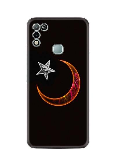 Infınıx Hot 11 Play Kılıf Resimli Desenli Silikon Platinium Series Ay Yıldız 1884