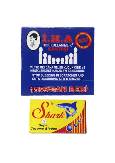 Iha Kibrit Kantaşı 1 Adet 20'li Kart Shark Super Chrome Yaprak Jilet 5'li Kutu