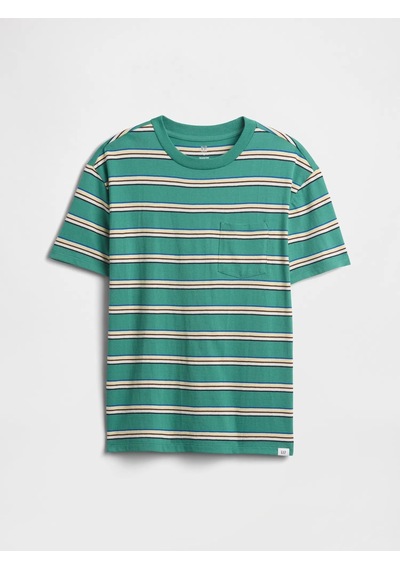 Gap V-spr Pocket Crew Tee Yeşil