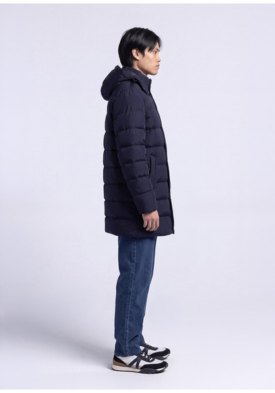 Dufy Erkek Slim Fit Kapüşonlu Lacivert Mont-18155