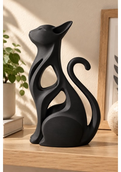 Modern Kedi Figürlü Dekoratif Biblo 99679334
