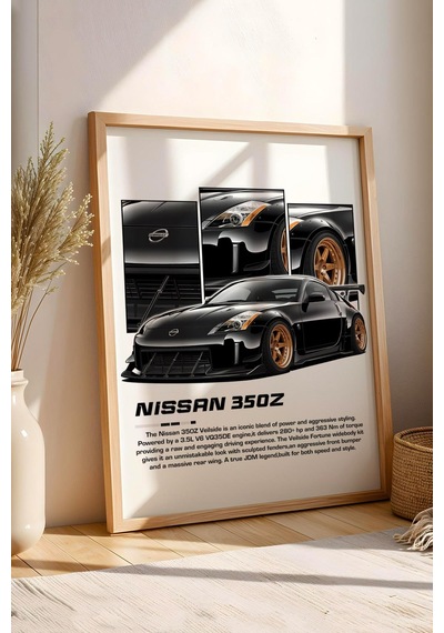 Nissan 350z Çerçeveli Tablo - Nissan Car Poster