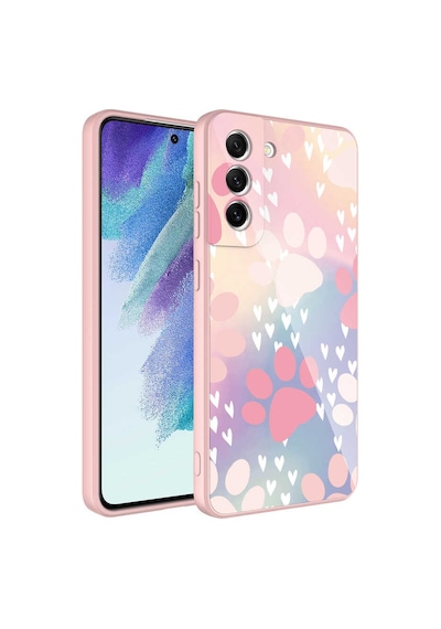 Galaxy S21 Fe Uyumlu Kamera Korumalı Desenli Sert Silikon Zore Epoksi Kılıf-no4 NO4