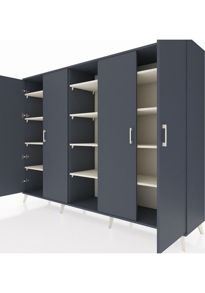 Hyperion Dolap 12 Raflı 4 Kapaklı 220x44x163 Antrasit-antrasit/ay Antrasit-antrasit/aytaşı Hyperion Dolap 12 Raflı 4 Kapaklı 220x44x163 Antrasit-antrasit/ay Antrasit-antrasit/aytaşı