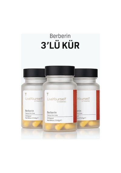 Berberin 500 Mg 3 Lü Kür 3 X 30 Kapsül