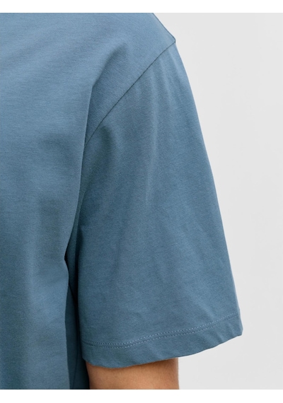 Jack & Jones Graphic Erkek Mavi Tişört 12268415-bmg Mavi