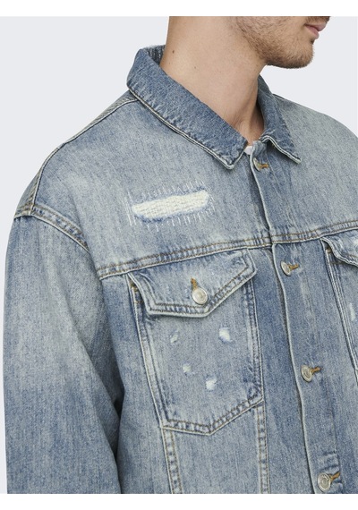Only & Sons Erkek Kot Ceket 22023244 Mavi
