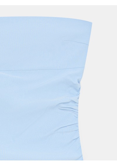 Dilvin 91368 Straplez Midi Elbise-açık Mavi