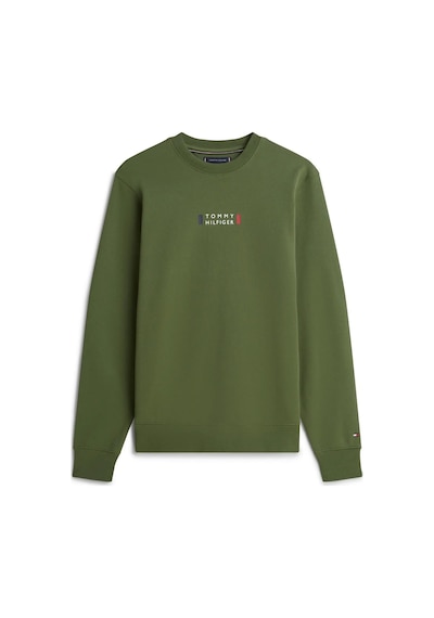 Tommy Hilfiger Brand Love Sweatshırt Erkek Yeşil Sweatshirt - Mw0mw41428