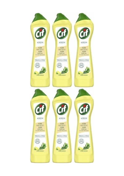 Cif Limon Kokulu 500Ml 6 Adet Krem Temizleyici