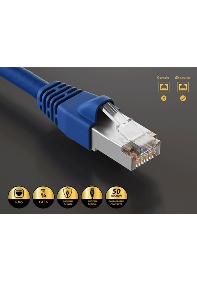 Oracle Cat6 Asy Cable Shielded Rj45-rj45 Mavi 150ft - 45mt. Mp-6arj45sblue-150