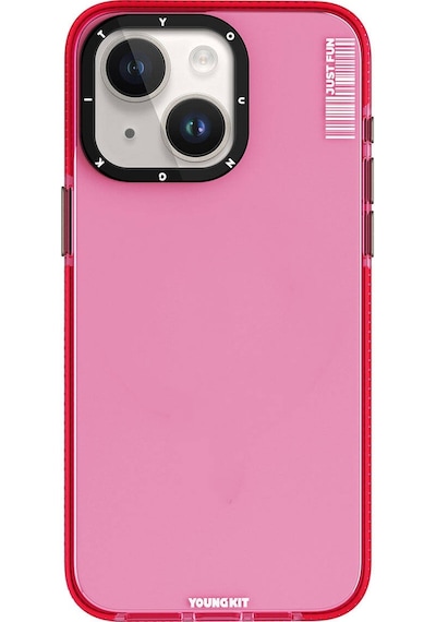 Apple Uyumlu  iPhone 15 Kılıf Pürüzsüz Düz Arka Yüzey Youngkit Crystal Color Serisi Kapak
