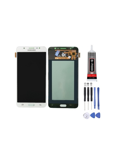 Samsung J7 2016 J710 Uyumlu Lcd Ekran Oled Beyaz + Montaj Kiti