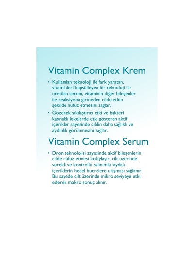 Baga Vitamin Kompleks Krem & Vitamin Kompleks Serum & Hassas Peeling Krem 3'lü Set