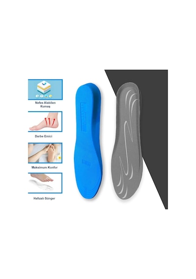 Blue Gel BG186 Yumuşak Memory Foam, Ortopedik Sneaker İç Tabanlık