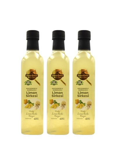 Tarihi Sultanahmet Baharatçısı Maydanozlu Sarımsaklı Limon Sirkesi 3 x 500 ML