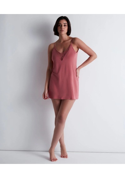 Aubade Lazy Days Saten Görünümlü Modal Ipek Gecelik Dantel Detaylı Derin Sırt Dekolteli Pembe Aubade Lazy Days Saten Görünümlü Modal Ipek Gecelik Dantel Detaylı Derin Sırt Dekolteli Pembe