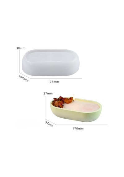 Silikon Kalıp Taş Tozu İthal Muhtelif Sandal Kase Mumluk Saksı Kalıbı Epoksi Reçine Hb190-0140