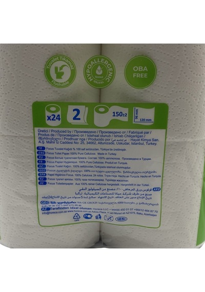 Focus Optimum Çift Katlı Tuvalet Kağıdı 6 x 24 Rulo