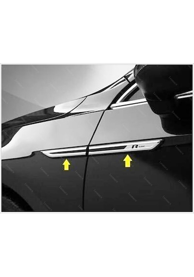 Vw Passat B8.5 R-Line Krom Çamurluk Çıtası Siyah 2019 ve Sonra...