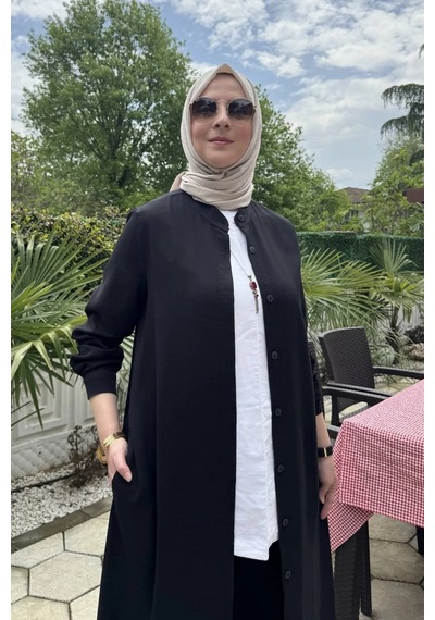 Rabia Şamlı Başak Pantolonlu Takım Siyah Normal