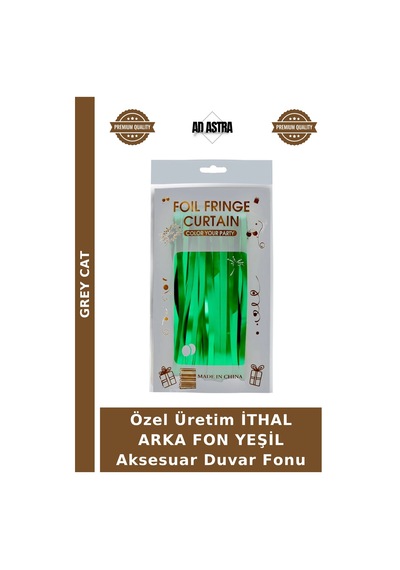 Özel Üretim İthal Arka Fon Yeşil Aksesuar Duvar Fonu