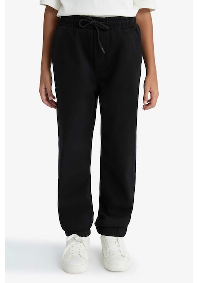 Defacto Erkek Çocuk Standart Paça Pelüş Astar Jogger Pantolon F1976a825wnbk81 Siyah-bk81