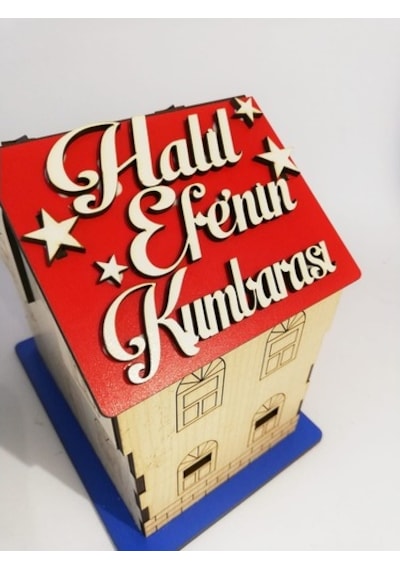 Ahşap Kumabara-Ev Kumbara-Dekoratif Hediyelik Eşya