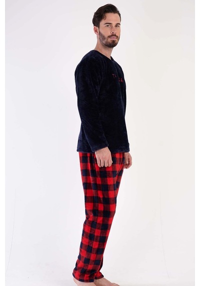 Vienetta Erkek Uzun Kol Welsoft Lacivert Pijama Takım C3t0n4o084 001