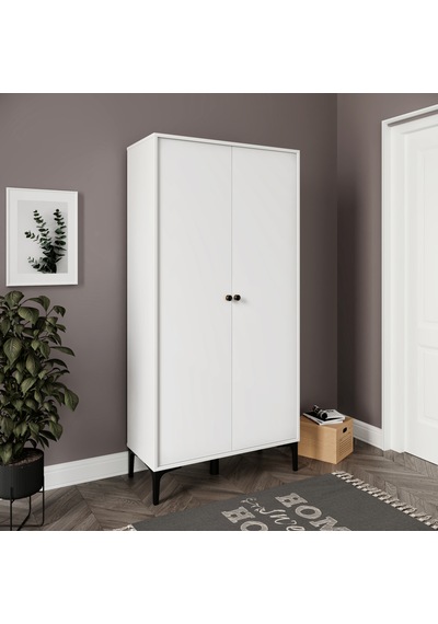Massimo White Kapaklı,raflı Portmanto/ayakkabılık %100mdf