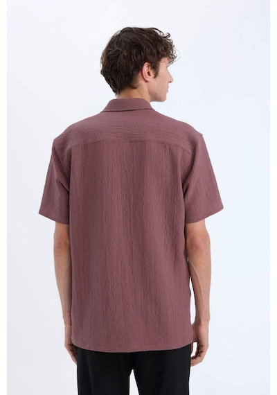 DeFacto Regular Fit Polo Yaka Krinkıl Yazlık Kısa Kollu Gömlek E1223AX25SMBN375 DeFacto Regular Fit Polo Yaka Krinkıl Yazlık Kısa Kollu Gömlek E1223AX25SMBN375